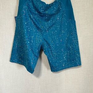Brooks Blue Speckled Bike Shorts